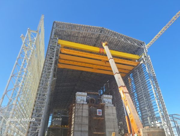 ️نصب جرثقیل سقفی ۶۰ تنی در فاز دوم توسعه تغلیظ میدوک