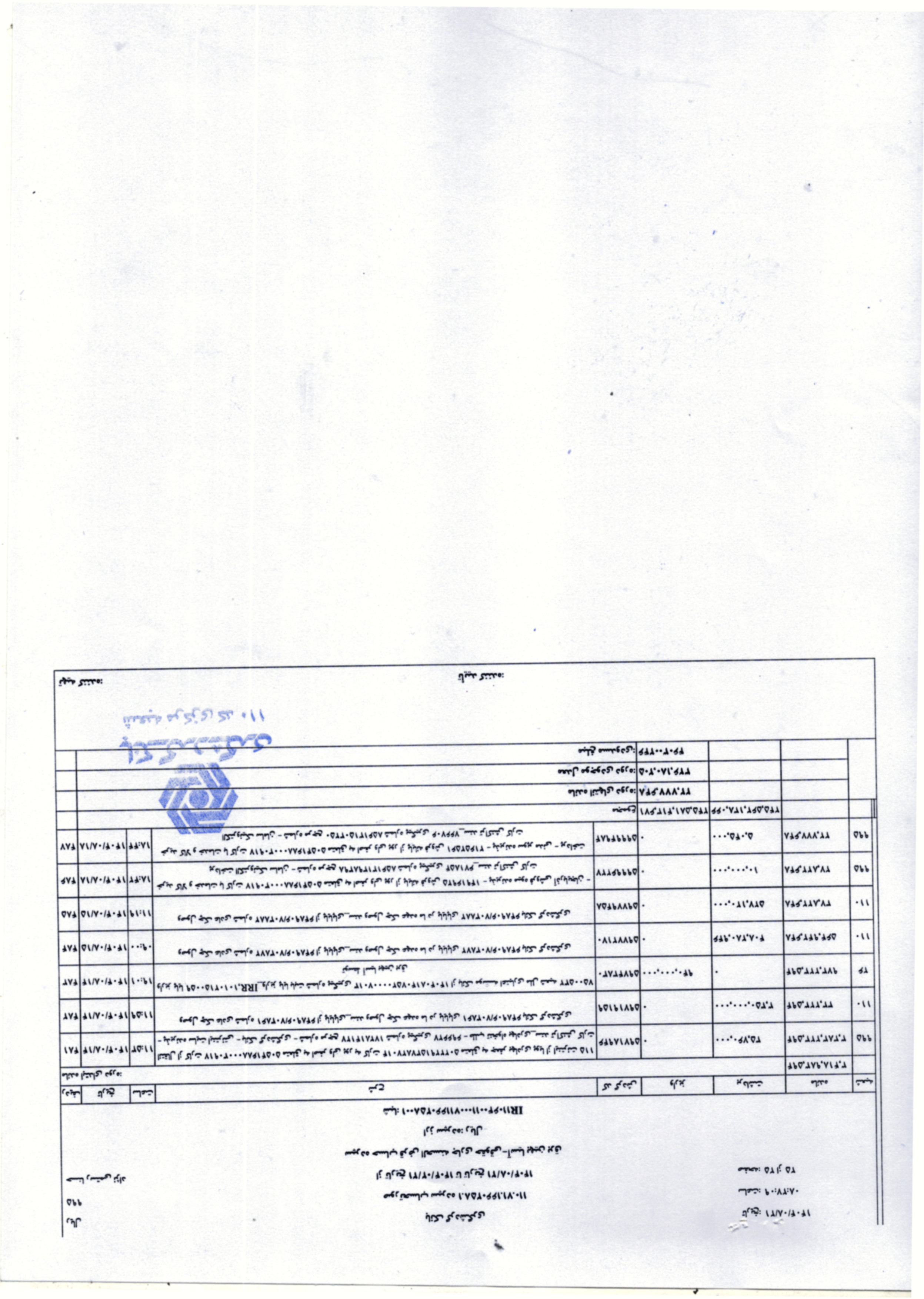 گردش حساب بانکی شش ماهه آخر با تایید بانک
